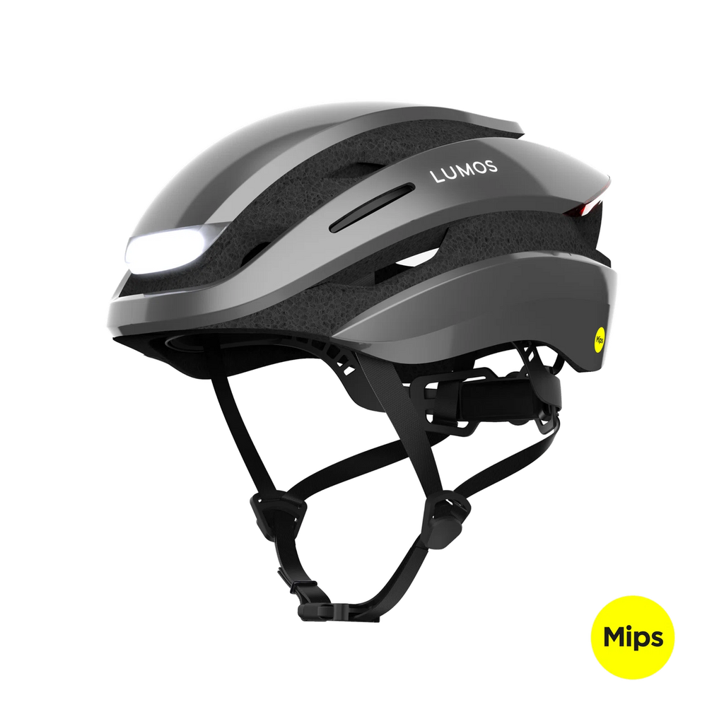 Lumos Ultra helmet | Ash Grey | Mips | Front angled