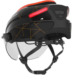 Lumos Ultra E-Bike helmet in Cinder Trail, Standard, rear angled view
