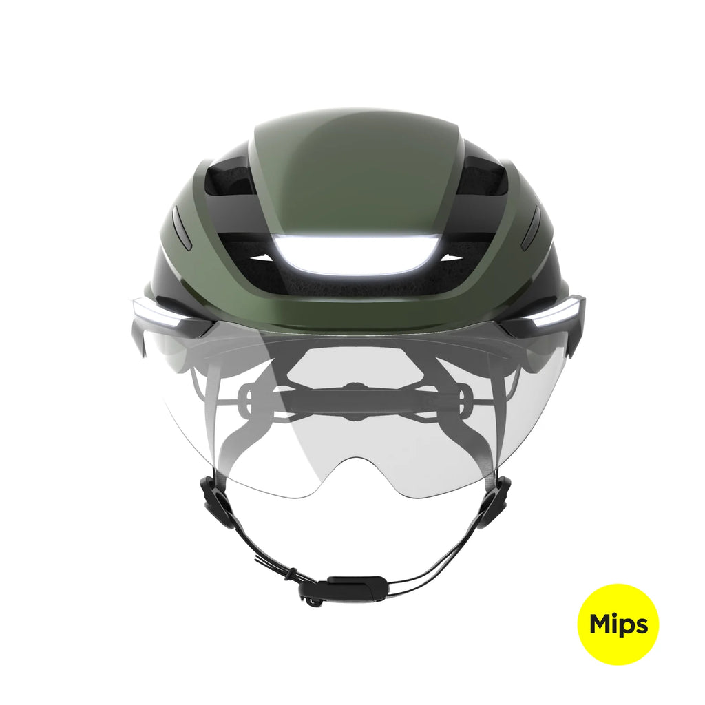 Lumos Ultra E-Bike helmet in Emerald Green, Mips, front view