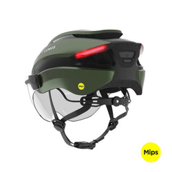 Lumos Ultra E-Bike helmet in Emerald Green, Mips, rear angled view