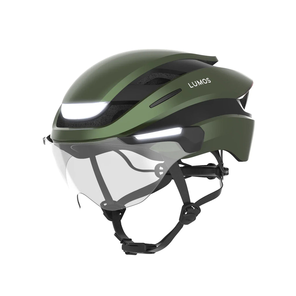 Lumos Ultra E-Bike helmet in Emerald Green, Standard, front angled view