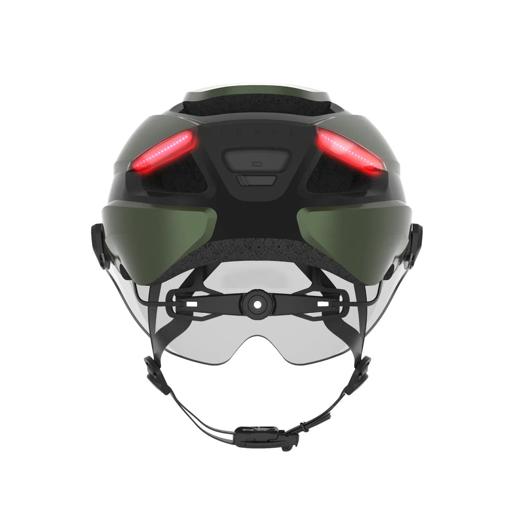 Lumos Ultra E-Bike helmet in Emerald Green, Standard, rear view