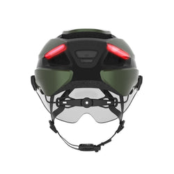 Lumos Ultra E-Bike helmet in Emerald Green, Standard, rear view