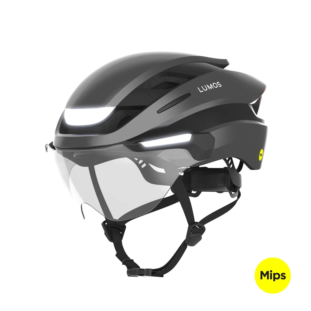 Lumos Ultra E-Bike helmet in Gunmetal Grey, Mips, front angled view