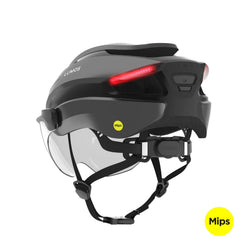 Lumos Ultra E-Bike helmet in Gunmetal Grey, Mips, rear angled view