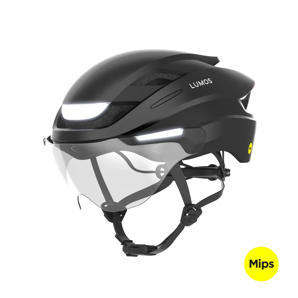 Lumos Ultra E-Bike helmet in Onyx Black, Mips, front angled view
