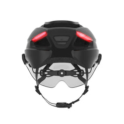 Lumos Ultra E-Bike helmet in Onyx Black, Standard, rear view