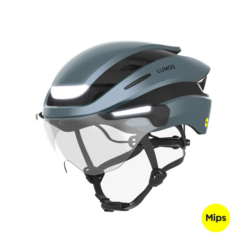 Lumos Ultra E-Bike helmet in Space Blue, Mips, front angled view