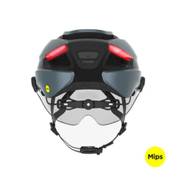 Lumos Ultra E-Bike helmet in Space Blue, Mips, rear view