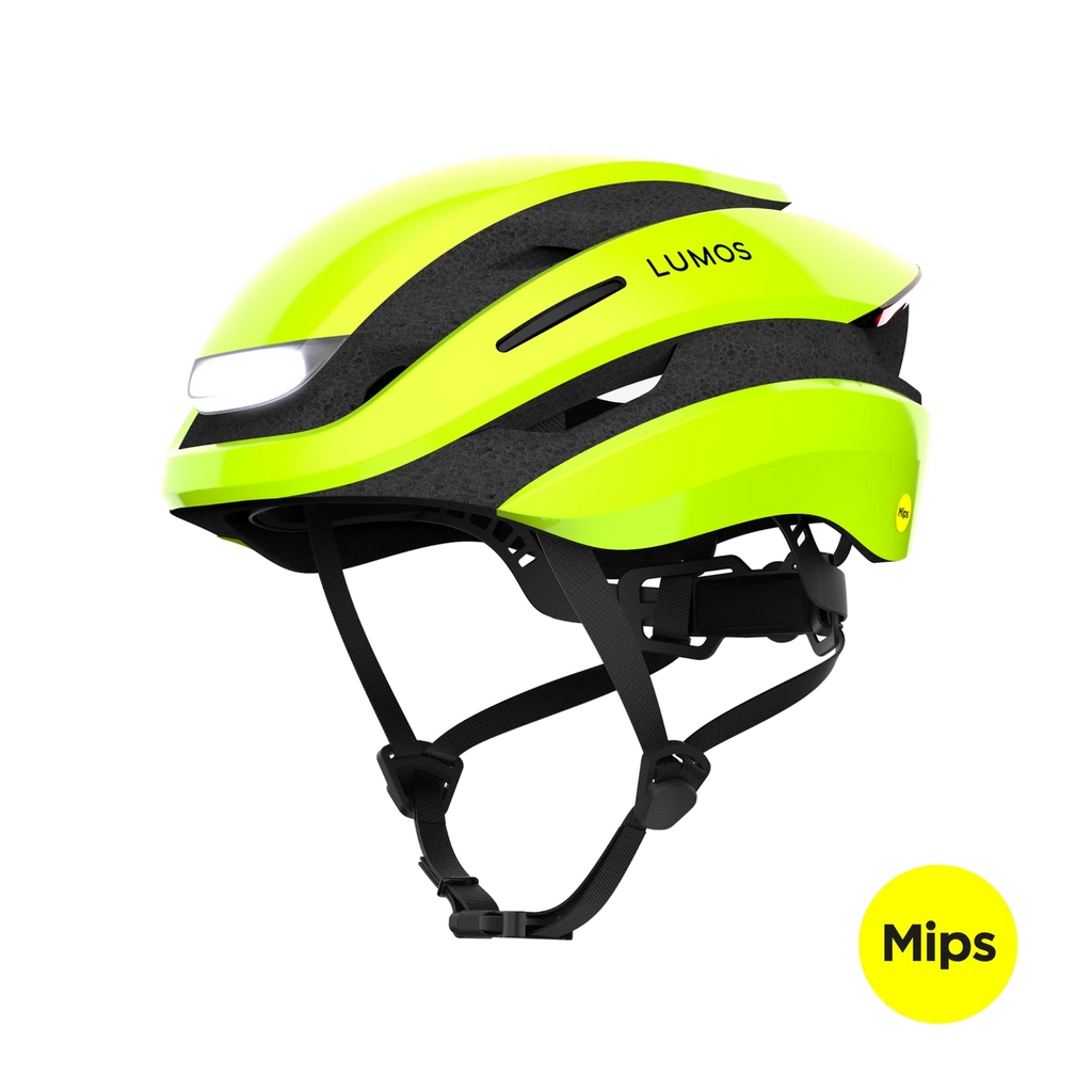 Lumos Ultra helmet | Electric Lime | Mips | Front angled