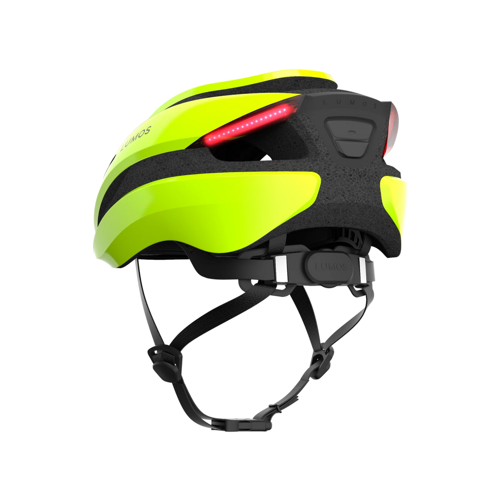 Lumos Ultra helmet | Electric Lime | Standard | Rear angled